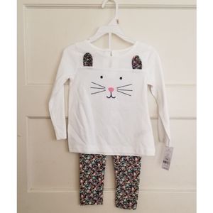 NWT-  2T- Floral print critter -